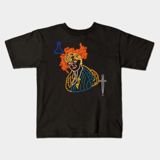 Mrs. Peacock - Neon Portrait Kids T-Shirt